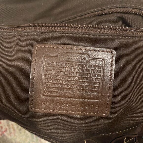 Coach Shoulder Bag 10409 - Suede Leather Mosaic Patchwork Duffle - Picture 2 of 4